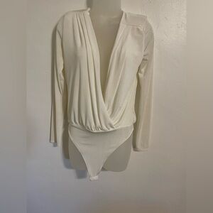 Cream Long Sleeve Bodysuit